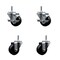 Service Caster 3'' Soft Rubber Wheel Swivel 7/16'' Grip Ring Stem Caster Set 2 Brakes, 4PK SCC-GR20S314-SRS-TLB-716138-2-S-2 - alternate 1